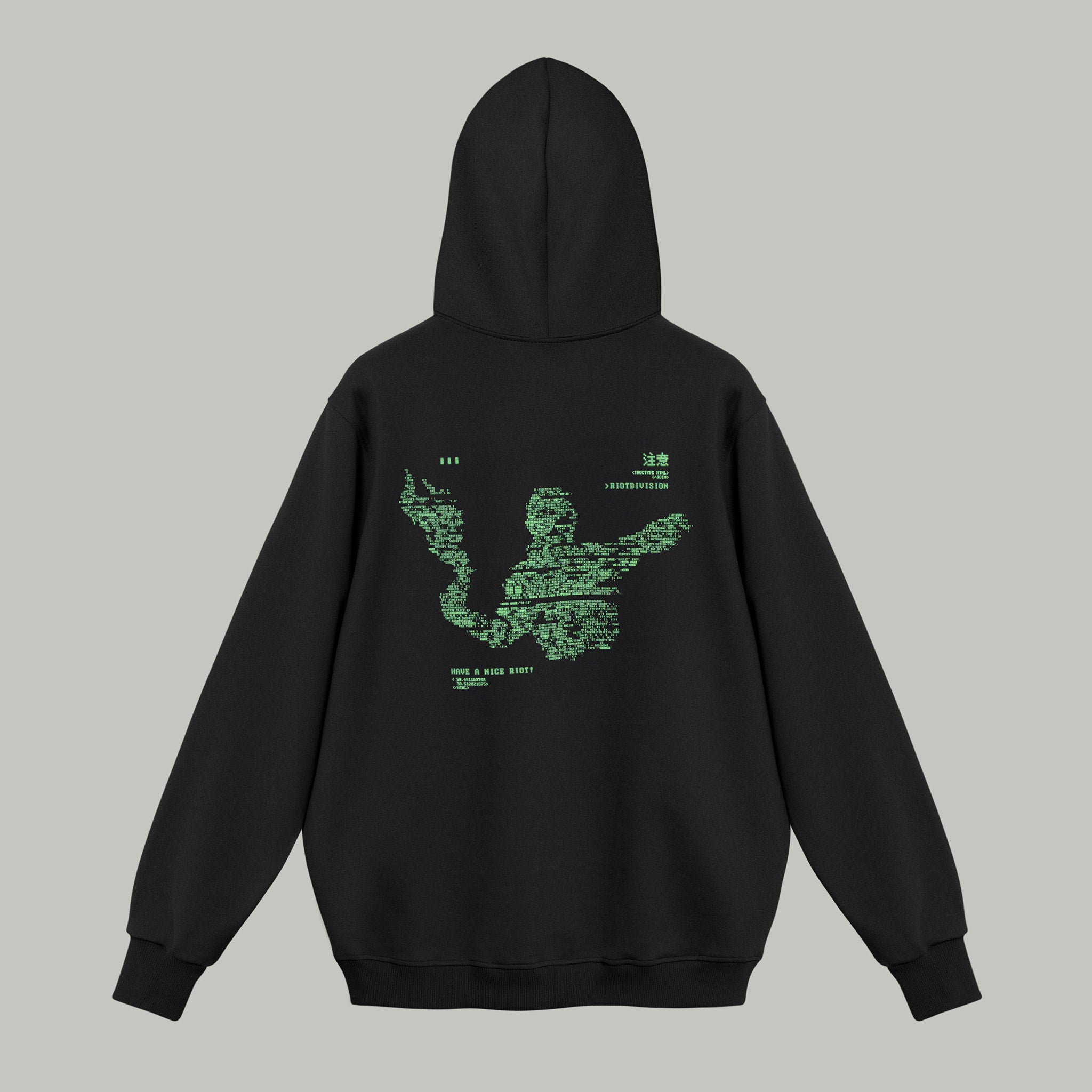 Code Logo Hoodie RD-CLH BLACK – RIOT DIVISION
