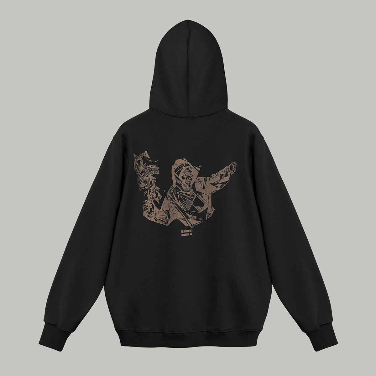 Linecut Logo Hoodie RD-LLH BLACK