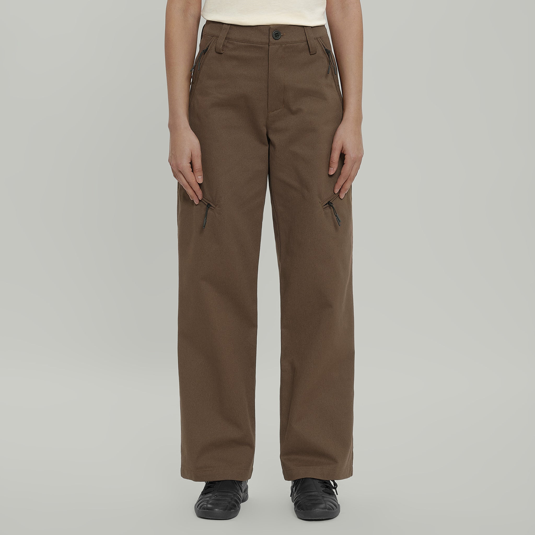 Civil Wide Cargo Cotton Pants Women Gen.2 RD-CWCCPW_GEN.2 BROWN