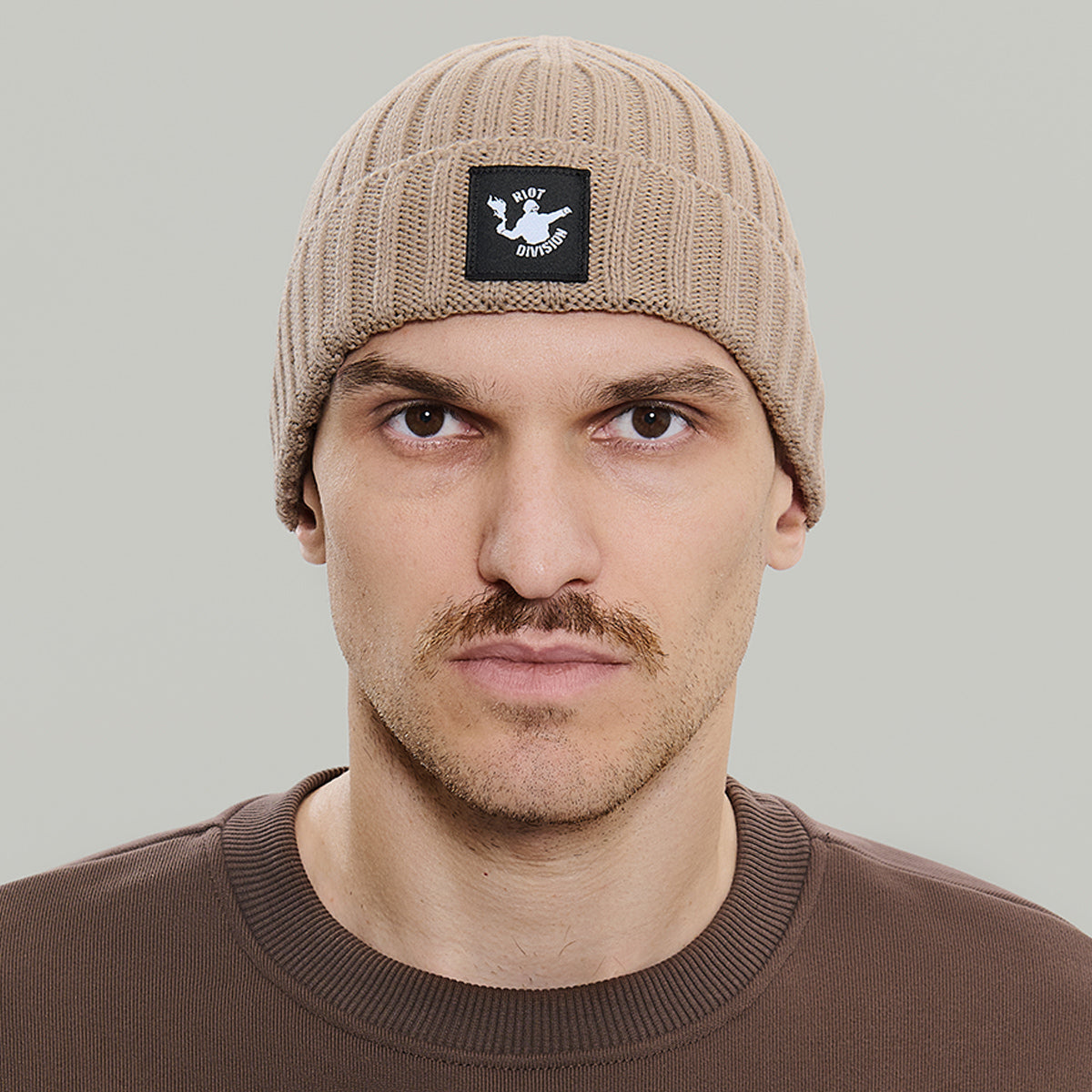 Merino Beanie Hat RD Logo RD-MRNBHRDL BEIGE – RIOT DIVISION