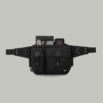 3CH0 2 Pockets Waist Bag Gen.1 RD-3CH02PWB_GEN.1 BLACK