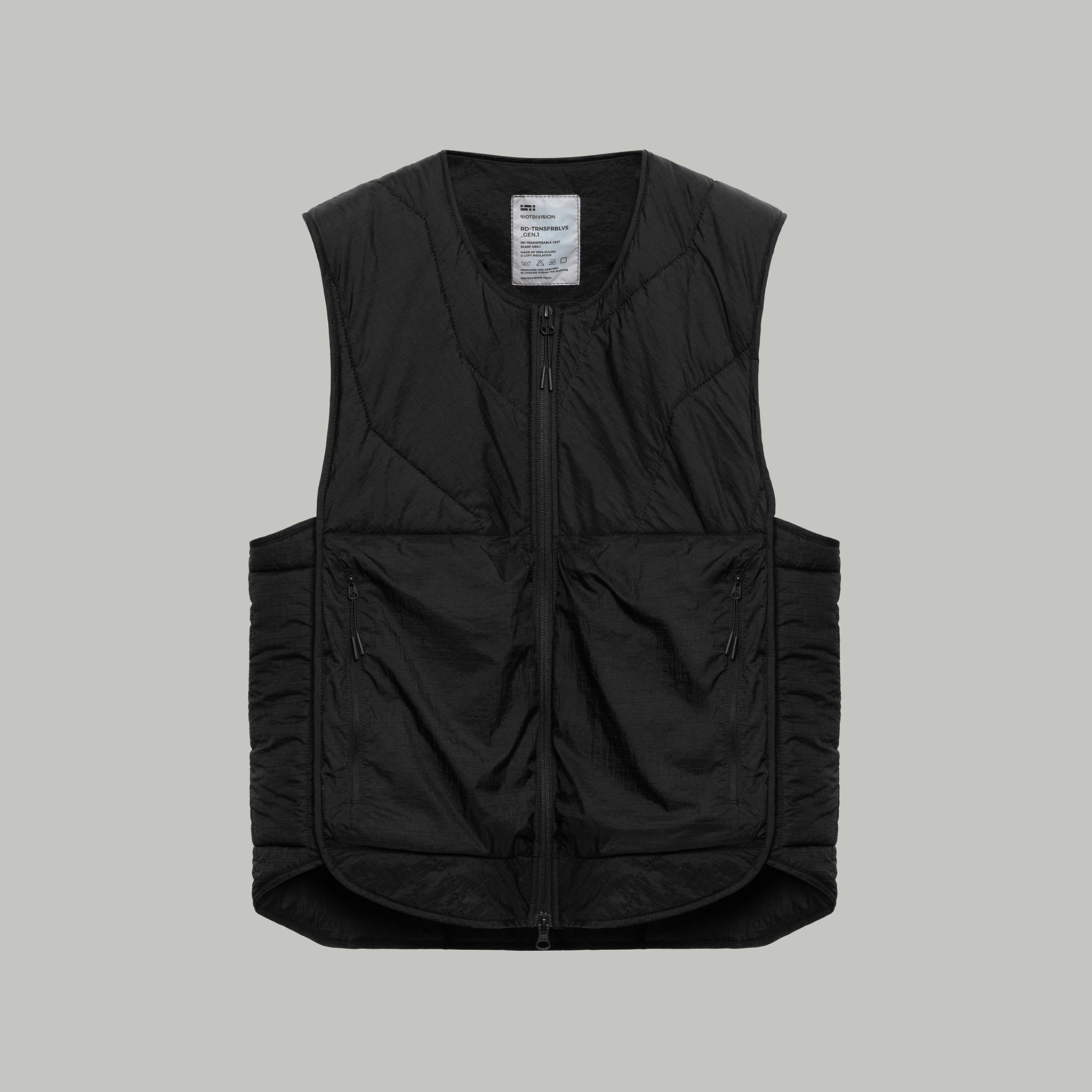 【あわちゃ】DOUBLE FACE VEST JK ブラック Transferable Vest Scarf Gen.1 RD-TRNSFRBLVS_GEN.1 BLACK – RIOT