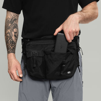 3CH0 2 Pockets Waist Bag Gen.1 RD-3CH02PWB_GEN.1 BLACK