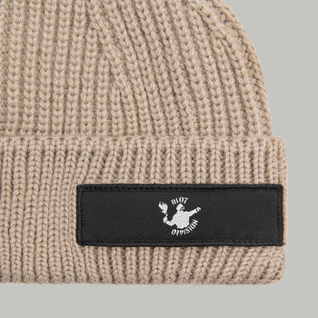 Merino Short Beanie Hat RD Logo RD-MRNSBHRDL BEIGE