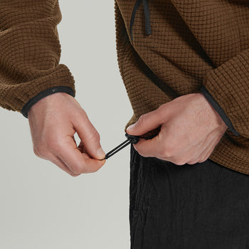 Half Zip Fleece Hoodie Gen.2 RD-HZFH_GEN.2 BROWN