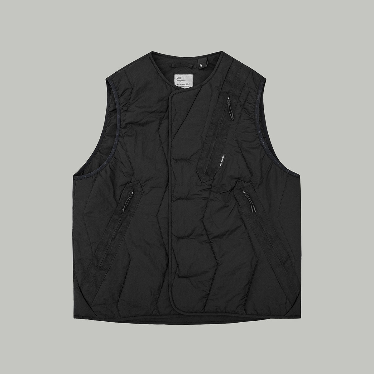 Diagonal Pocket Vest Gen.1 RD-DGNLPV_GEN.1 (FW25) BLACK