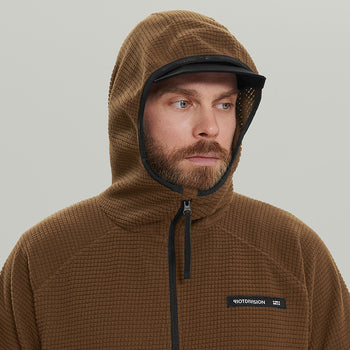 Half Zip Fleece Hoodie Gen.2 RD-HZFH_GEN.2 BROWN