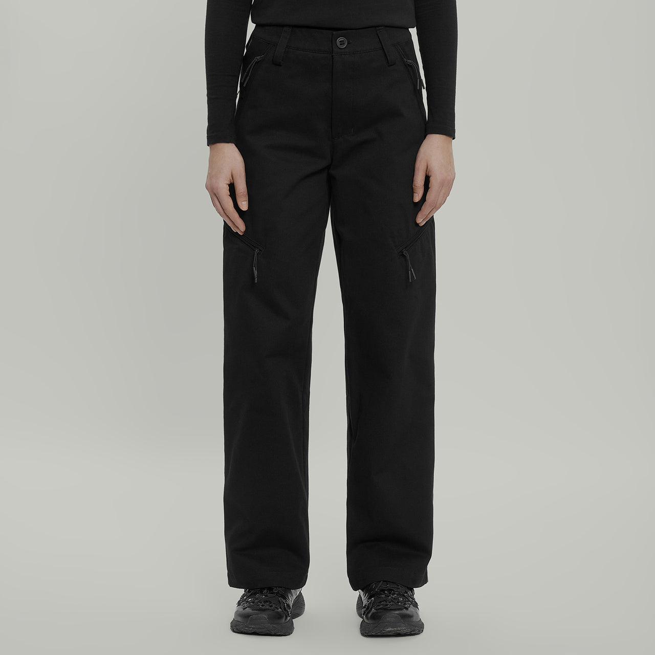 Civil Wide Cargo Cotton Pants Women Gen.2 RD-CWCCPW_GEN.2 BLACK