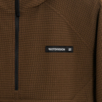 Half Zip Fleece Hoodie Gen.2 RD-HZFH_GEN.2 BROWN