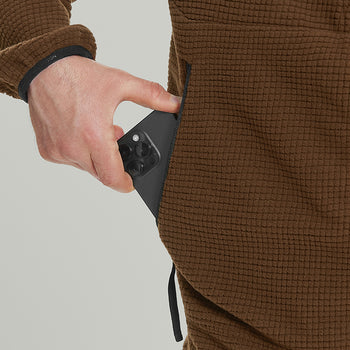 Half Zip Fleece Hoodie Gen.2 RD-HZFH_GEN.2 BROWN