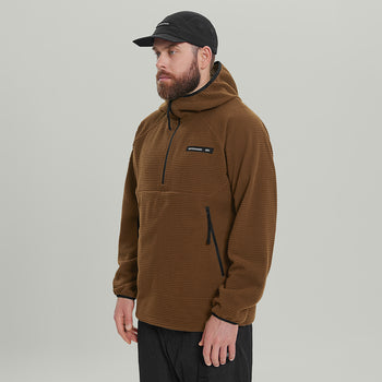 Half Zip Fleece Hoodie Gen.2 RD-HZFH_GEN.2 BROWN
