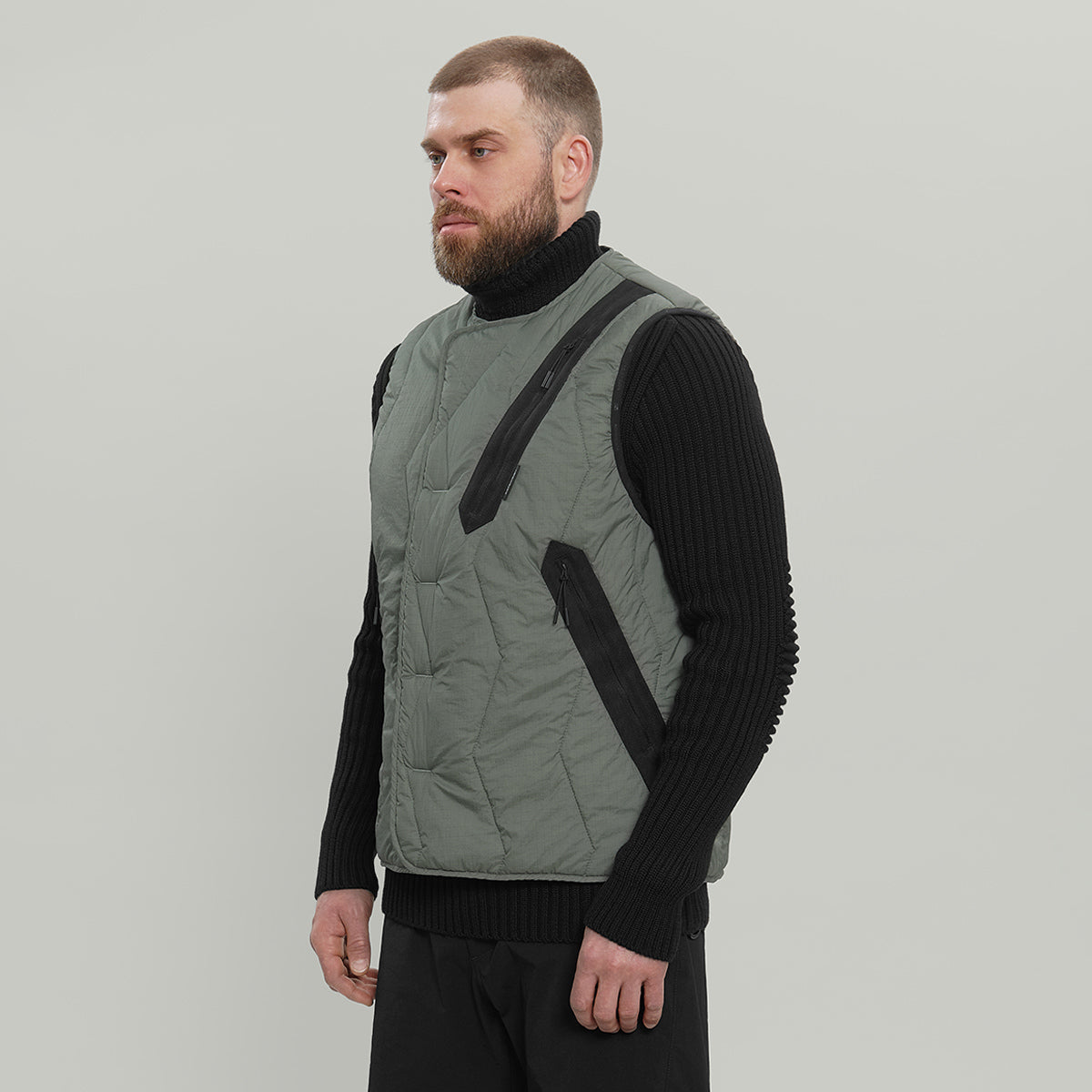 Diagonal Pocket Vest Gen.1 RD-DGNLPV_GEN.1 (FW25) GREY – RIOT DIVISION