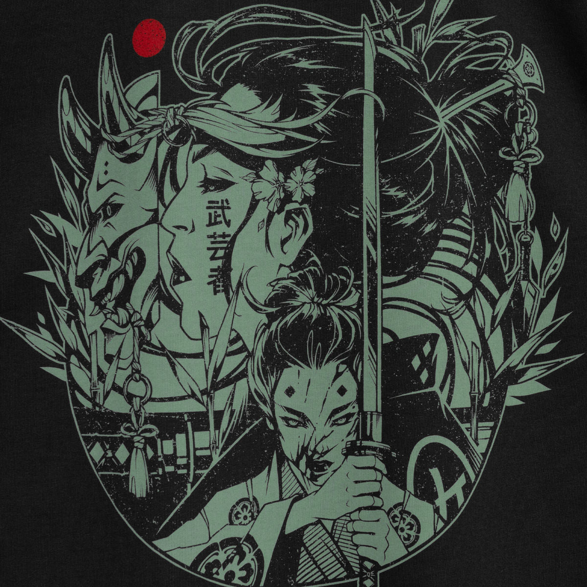 Onna-Bugeisha T-Shirt RD-OBTS BLACK