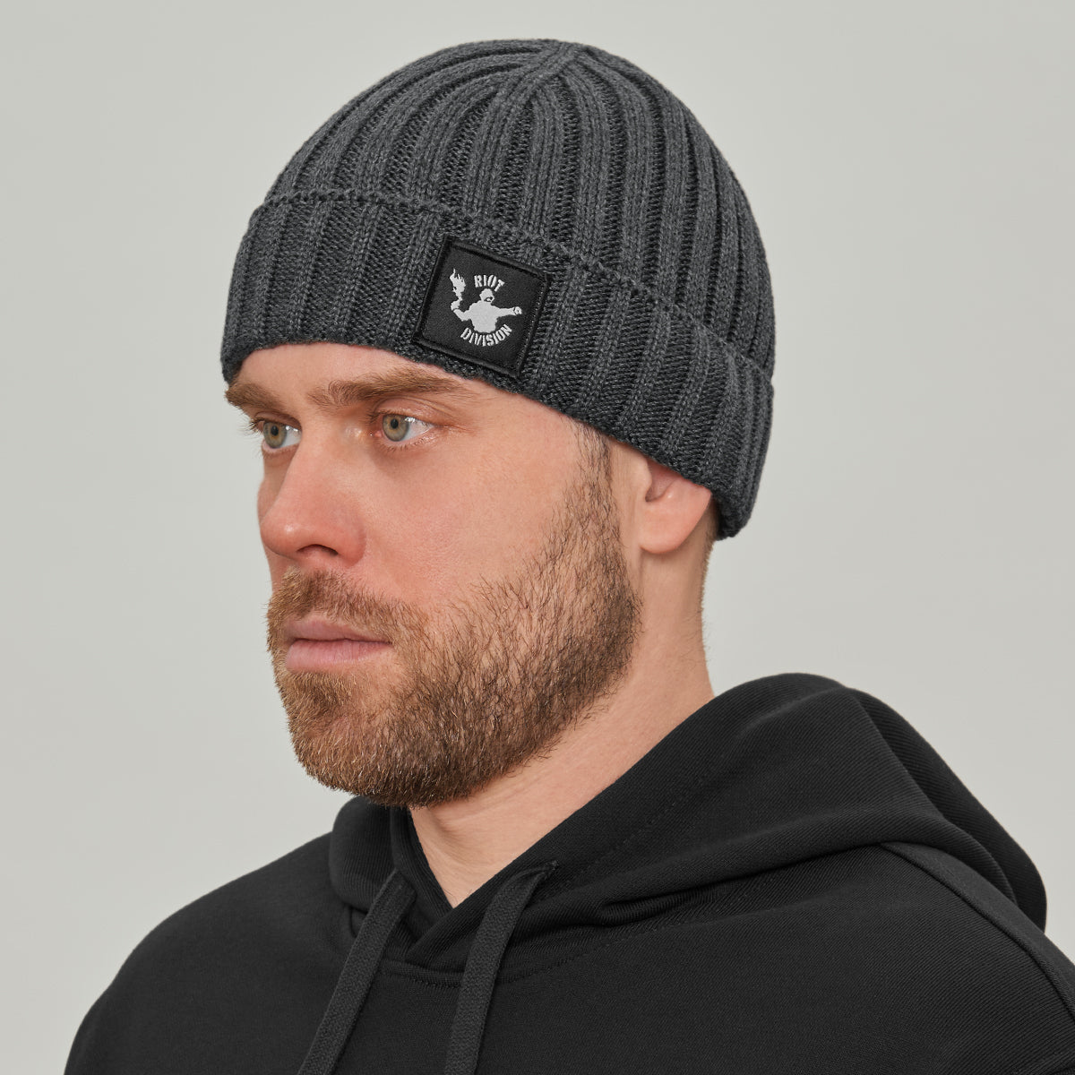 Cotton Beanie Hat RD Logo RD-CTTNBHRDL GREY